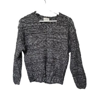 Universal Thread Gray Chunky VNeck Sweater Womens‎ XS Boho Office Fall